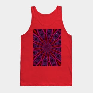 Ruby Sapphire Fractal Mandala Kaleidoscope Abstract Tank Top